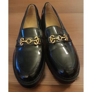 Circus Ny Deana Loafers Black Patent Chunky Lug Sole Dark Academia Women's 8.5